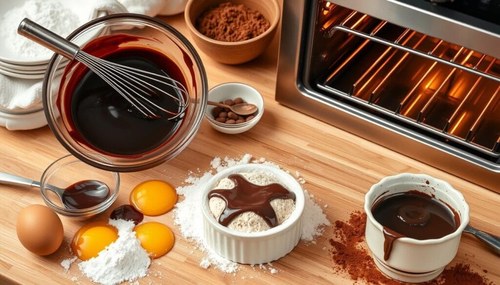 Chocolate Fondant Baking Process