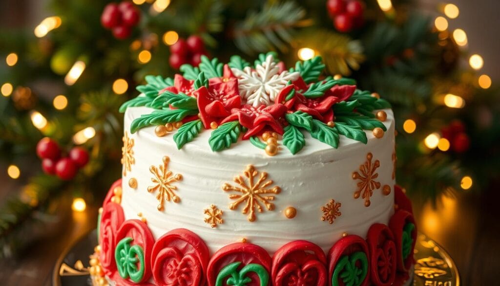 Christmas Birthday Cake Color Patterns