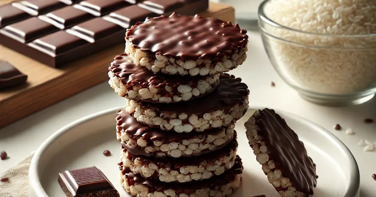 rice crackers with chocolate