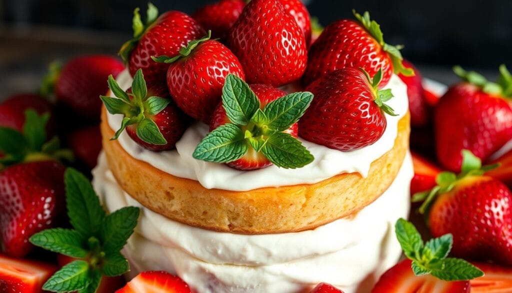 Fresh Strawberry Toppings for Ice Cream Cake