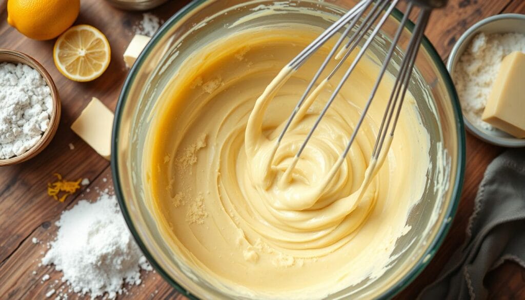 Lemon Cream Cheese Pound Cake Mixing Technique