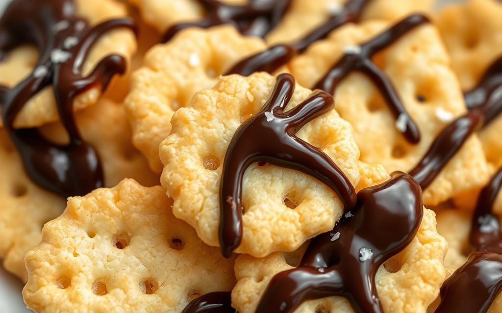 rice crackers with chocolate