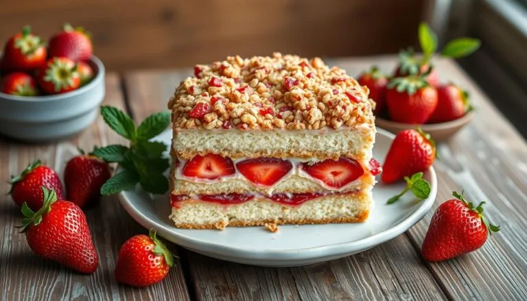 strawberry crunch cake