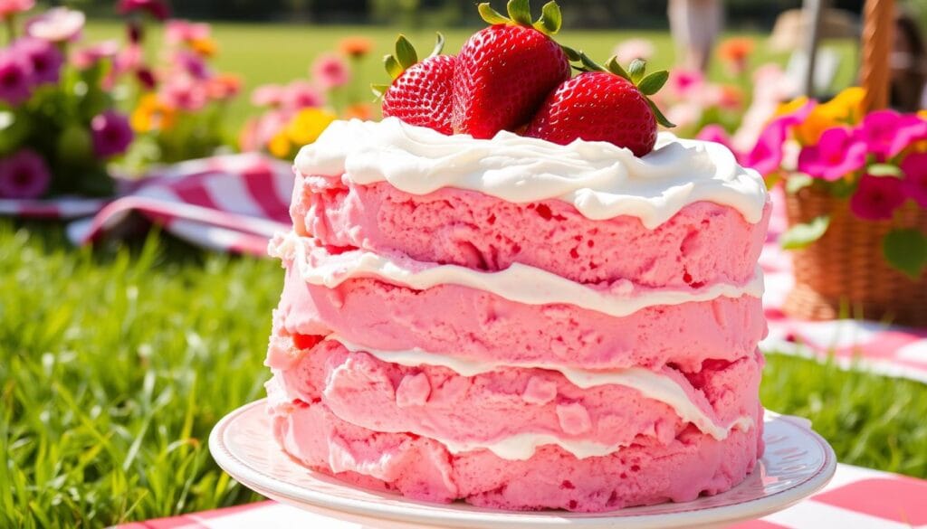 strawberry ice cream cake