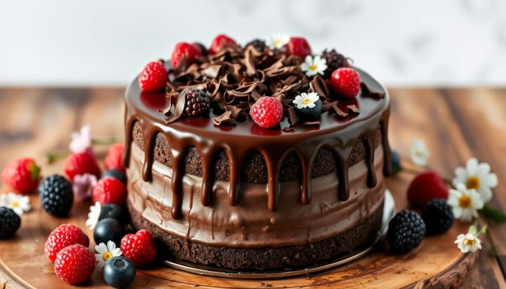 Chocolate Truffle Layer Cake Assembly