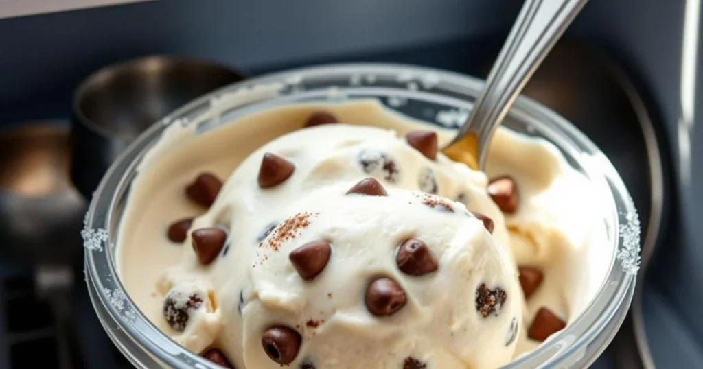 no-churn chocolate chip ice cream