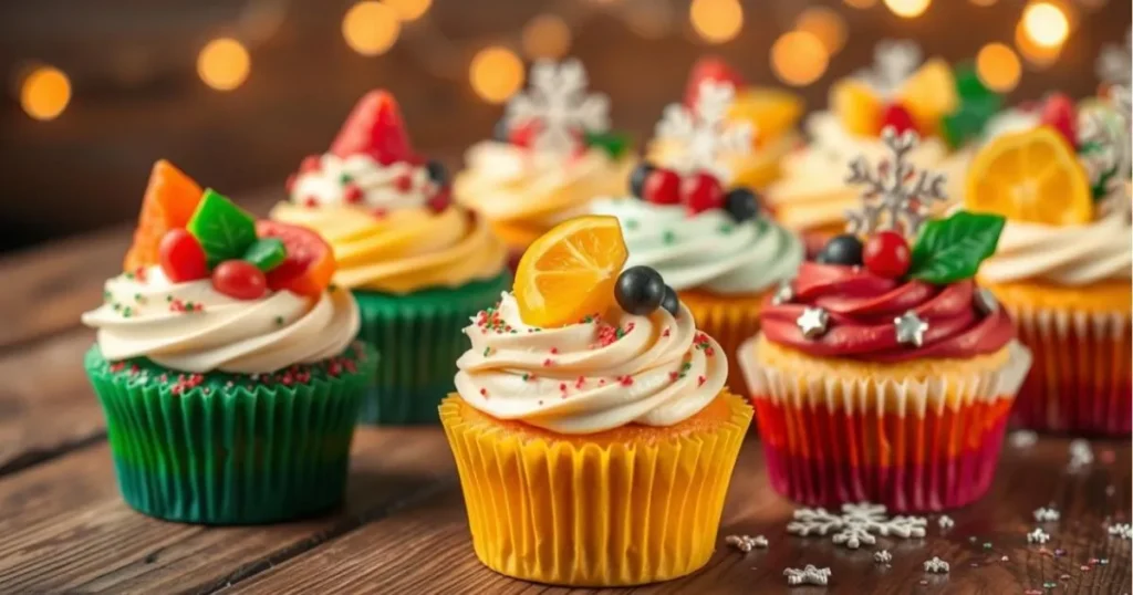 Fruit cake cupcakes 