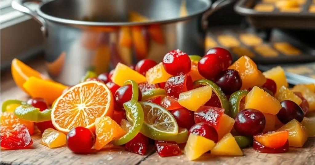 Candied fruit for fruitcake