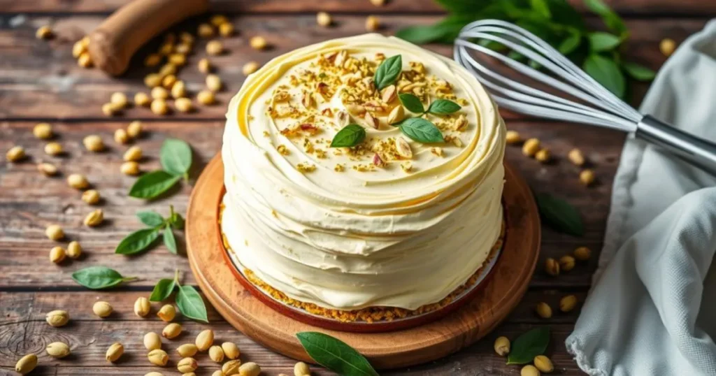 pistachio cream cake