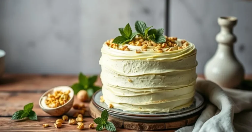 pistachio cream cake