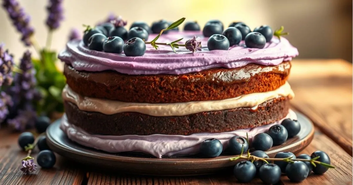 blueberry chocolate lavender dream cake