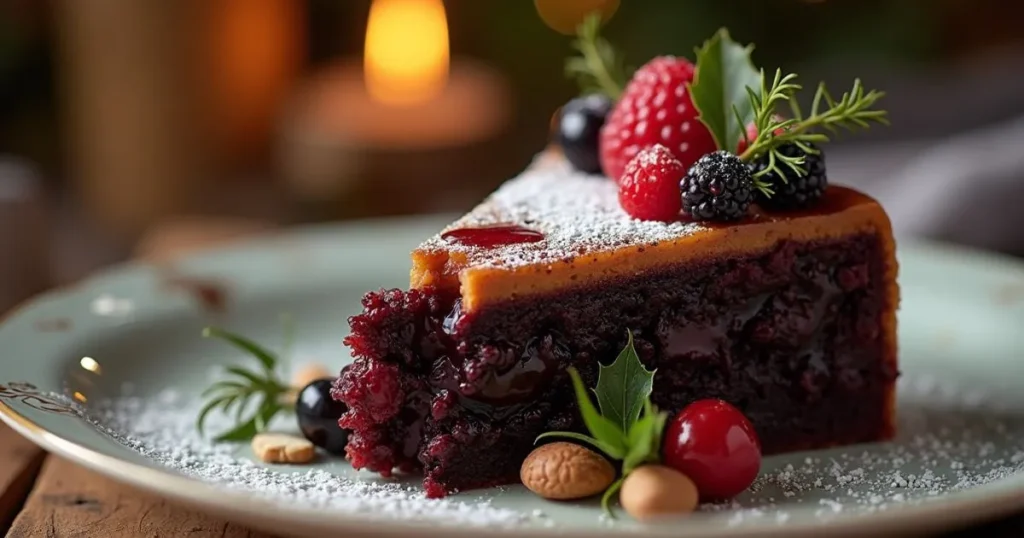 dark fruit cake