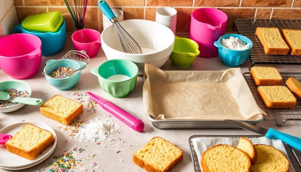 Kitchen Tools for Fairy Bread Lamingtons