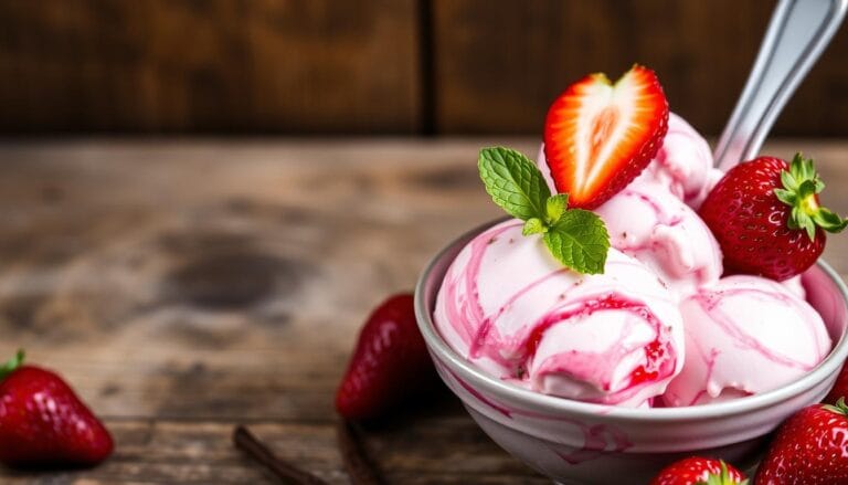 Strawberry Vanilla Bean Ice Cream