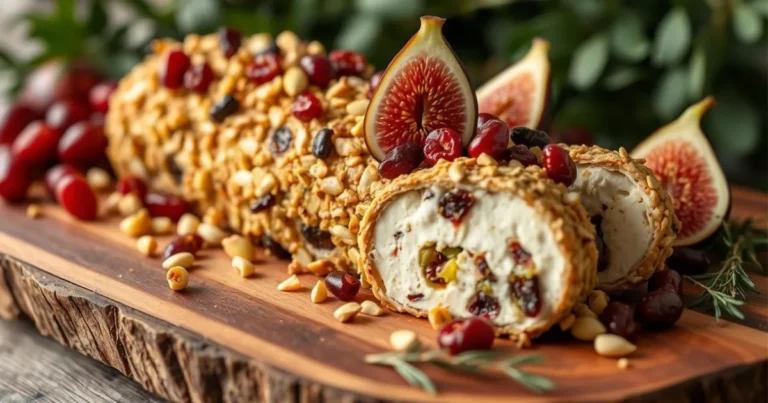 cranberry pistachio fig cheese log