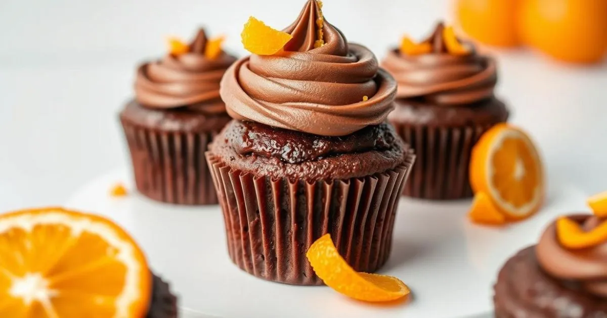 Chocolate and orange cupcakes