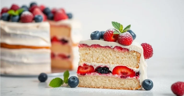 fresh berry cream cake