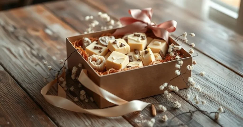 white chocolate rocky road fudge