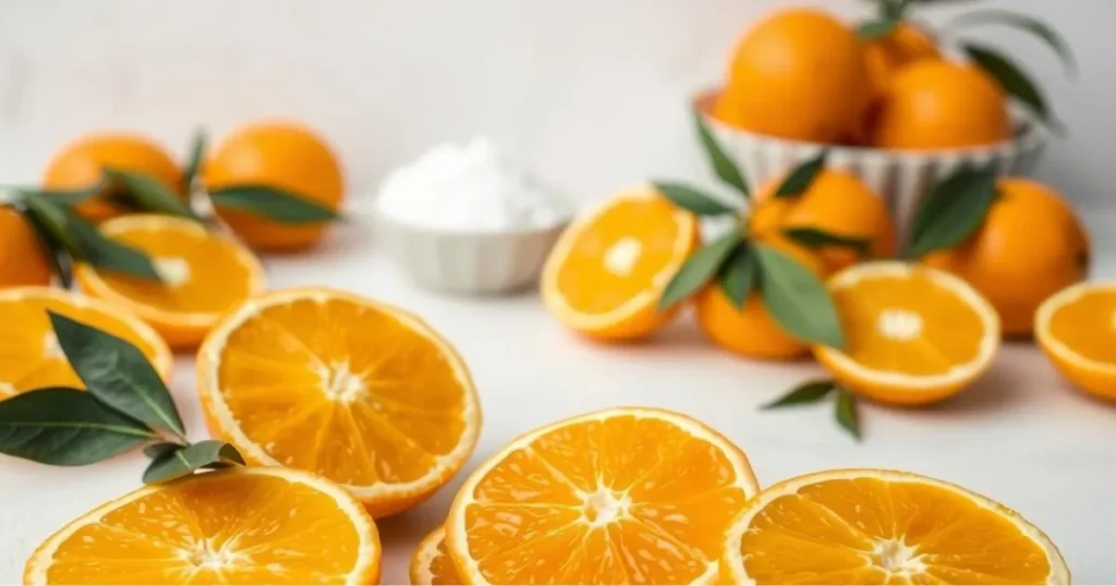 Fresh Orange Ingredients for Cupcakes