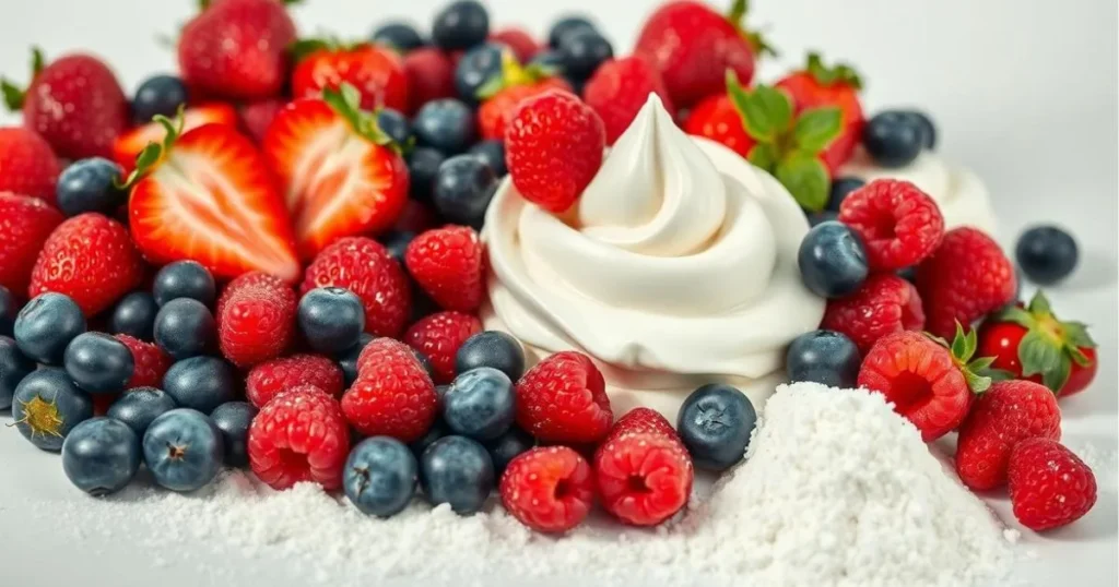 fresh berry cream cake