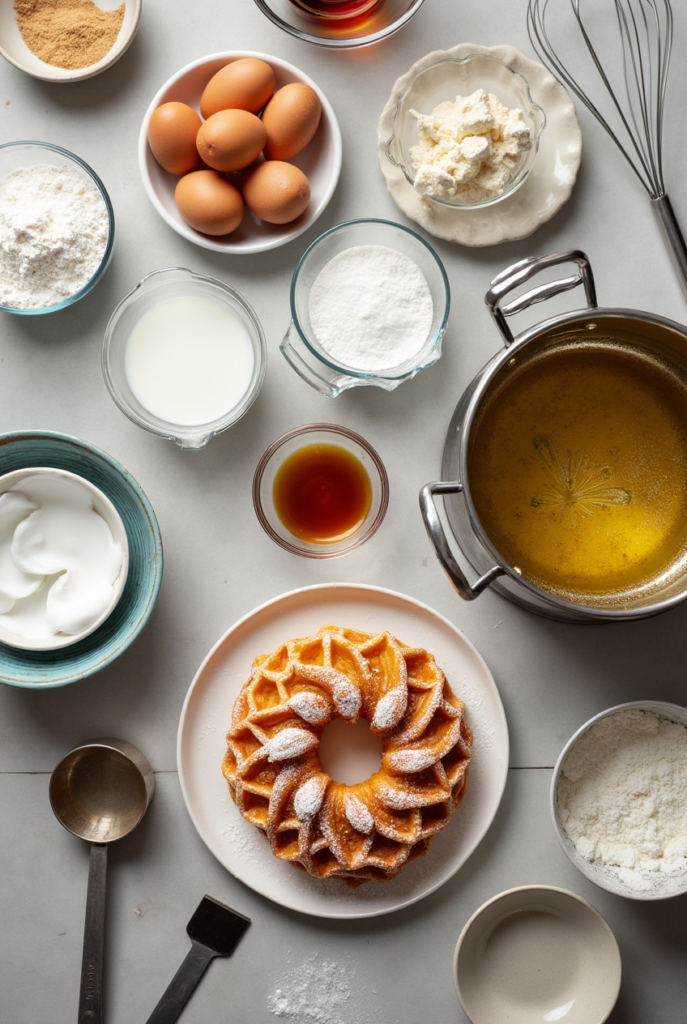 Funnel Cake Ingredients Preparation