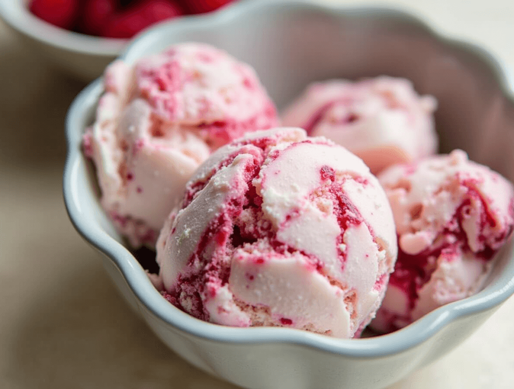 Raspberry Ripple Ice Cream Texture